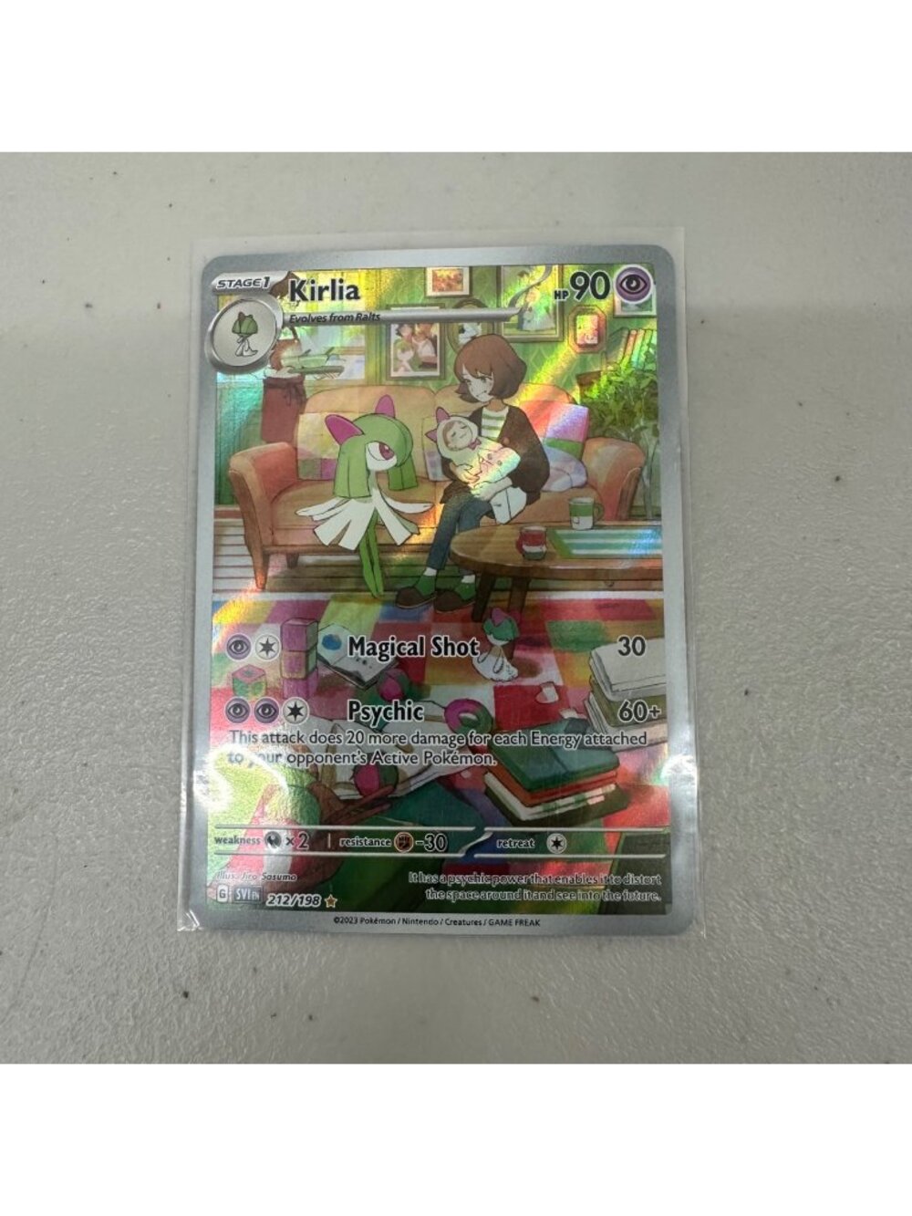 Kirlia Illustration Rare Pokémon Card Scarlet Violet Base 212/198 Lightly Played